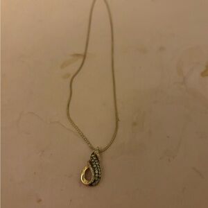 Elegant Gold and black diamonds LeVian Pendant Necklace
